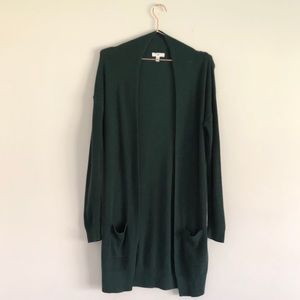 bp Sweaters - BP | Long Line Forest Green Cardigan bp Sweaters - BP | Long Line Forest Green Cardigan